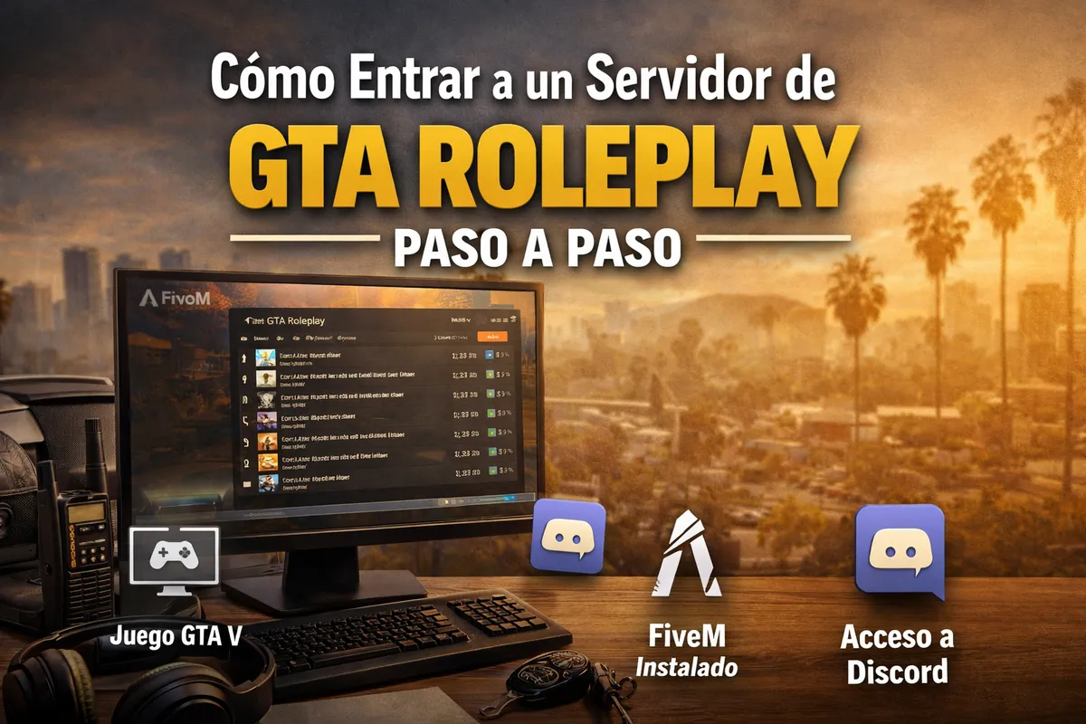 Cómo entrar a un servidor de GTA Roleplay paso a paso