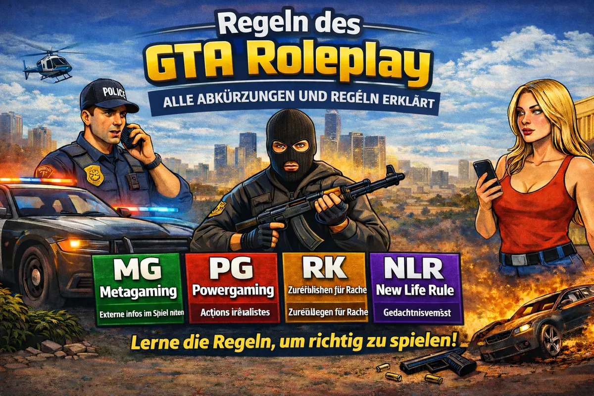 Regeln im GTA Roleplay: alle Abkürzungen und Regeln erklärt