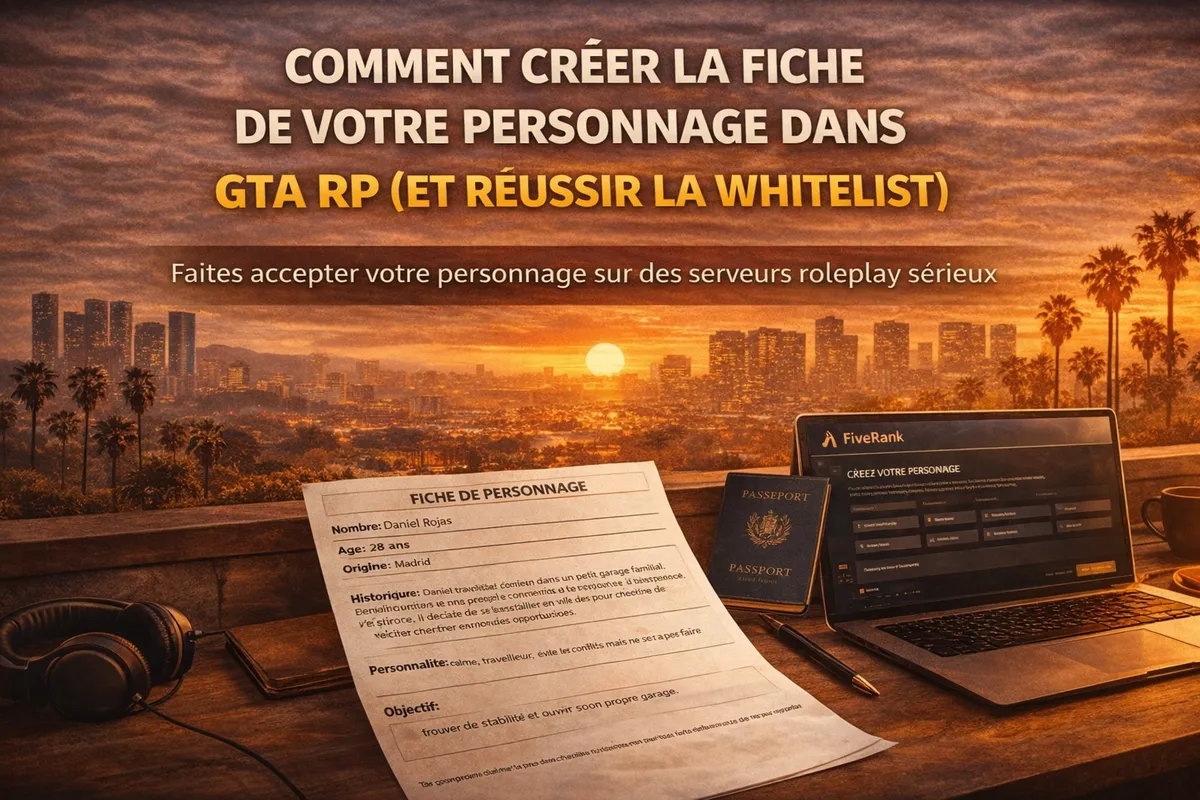 Comment créer la fiche de votre personnage dans GTA RP